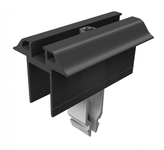 Morsetto centrale modulo click ALU nero / 30mm - 50mm