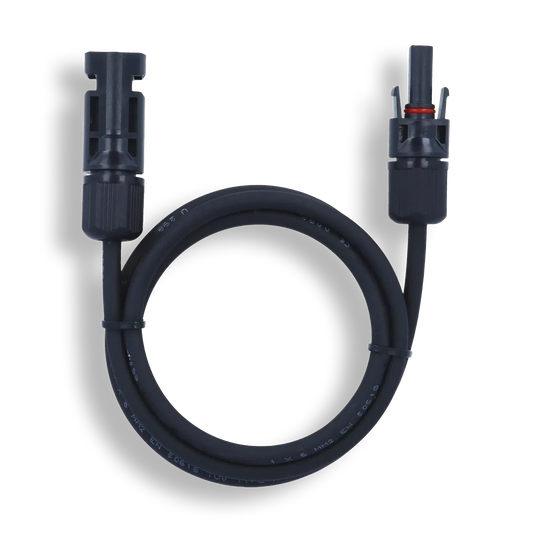 Cavo di prolunga 6mm² entrambi i lati compatibile con cavo solare MC4 nero con spina inclusa - 5m