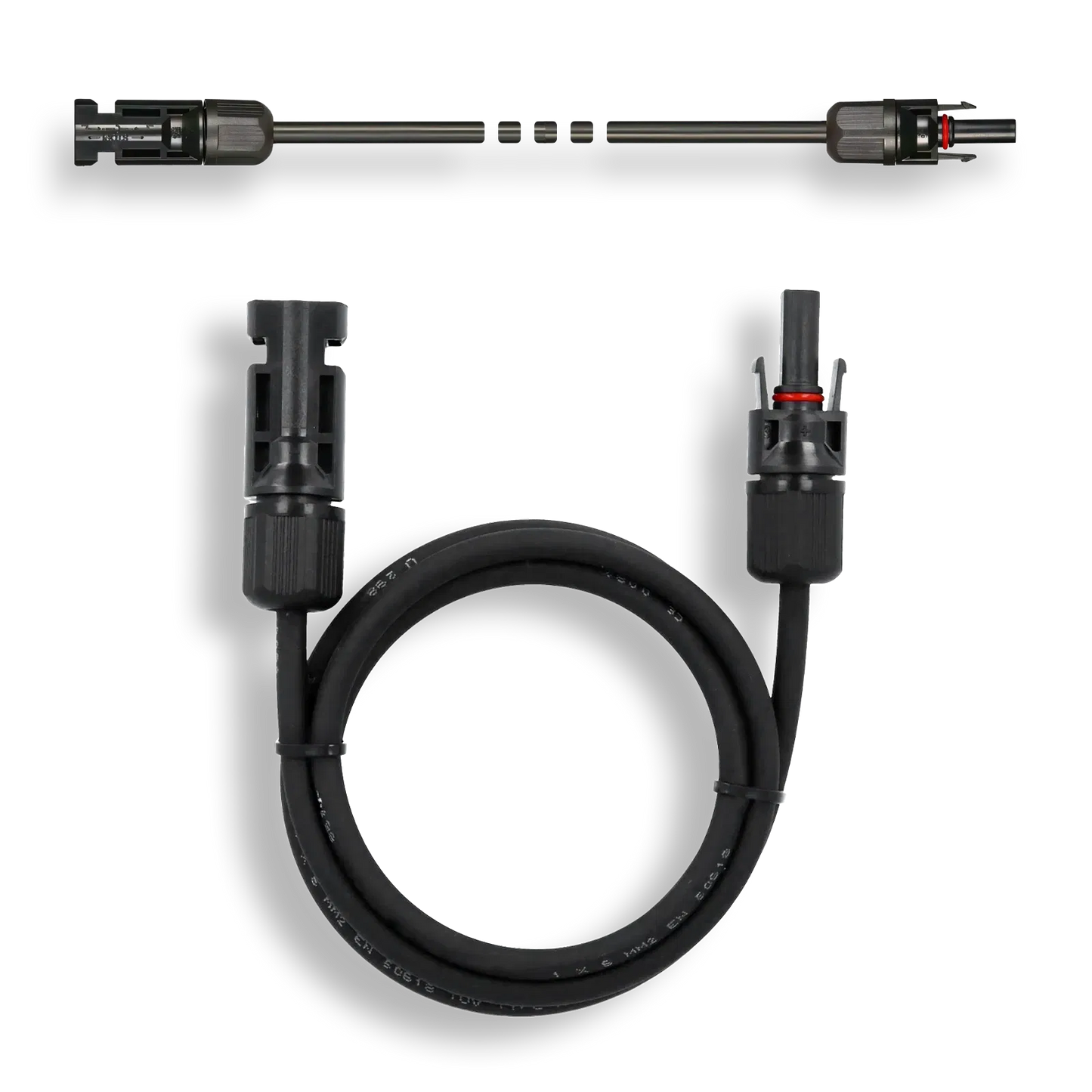 Verlängerungskabel 6mm² beidseitig kompatibel mit MC4 Solarkabel schwarz inkl. Stecker - 5m