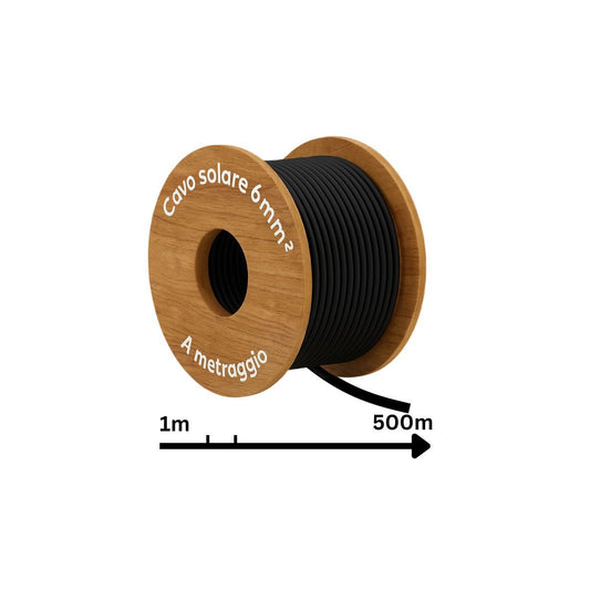 Cavo solare 6mm² nero / 1m - 500m